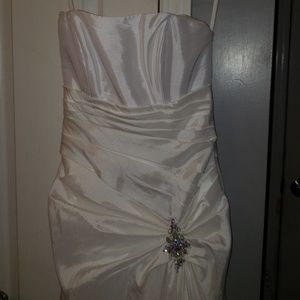 Alexia Designs Strapless White Wedding Gown